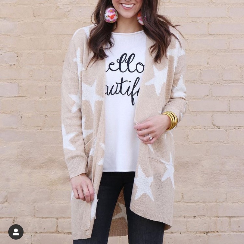 Tan Star Cardigan